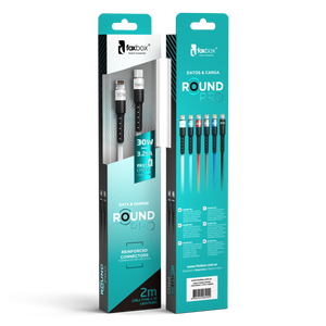Cable Tipo C Foxbox ROUND PRO | Carga Ultra Rápida y Durabilidad Pro