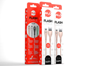 Cable USB ALO FLASH | Carga Rápida 3.1A, Transferencia de Datos